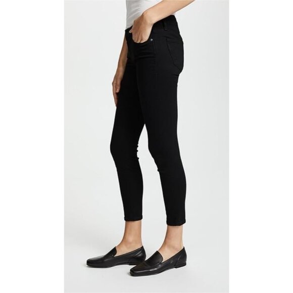 NWT Paige Verdugo Crop in Overdye Black Ultra Skinny Transcend Stretch Jeans 29 - Picture 8 of 9